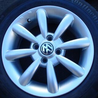 ★VW フォルクスワーゲン up! 純正ホイール 14インチ 4本 5J4HPCD100+Continental 165/70R14　４本セット