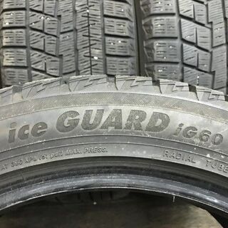 YOKOHAMA ice GUARD iG60 225/45R17 17インチ スタッドレス 4本 2017年製 レクサスIS アコードワゴン オーリス等　(TG497) クレジットカード QR決済可能
