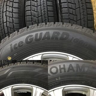 【YOKOHAMA ice GUARD iG60 195/65R15】スタッドレス【Weds JOKER 15インチ 6J5HPCD114.3+53】バリ溝 ノア ヴォクシー等　(TH438) クレジットカード QR決済可能