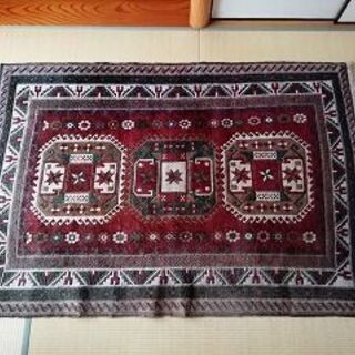 トルコ絨毯　215☓150　手紡ぎ羊毛糸による手織り　天然染料　...