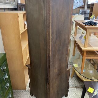 【愛品館八千代店】アンティークコーナーキャビネット①【愛八KZ】