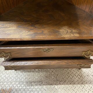 【愛品館八千代店】アンティークコーナーキャビネット①【愛八KZ】