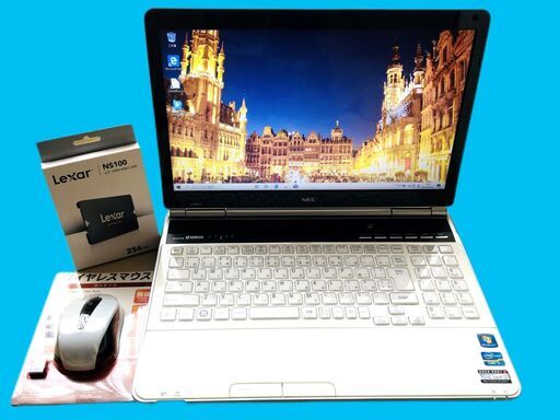 美品！2世代Corei7 新品SSD256GB＋HDD1TB/メモリ８GB/Windows10/ブルーレイ/LibreOffice/新品無線マウス/NEC LaVie LL750/E