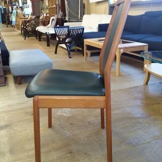 【愛品倶楽部柏店】　ｄｙｒｌｕｎｄ／デューロン　本革　ダイニングチェア４脚セット　緑　　【店舗同時販売中】