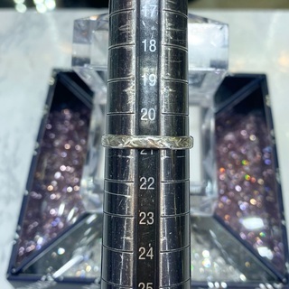 【中古品】pt900 デザインリング　21号　3.2g［65］