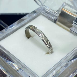 【中古品】pt900 デザインリング　21号　3.2g［65］