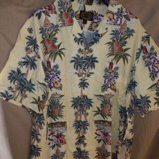①アロハシャツ　made in Hawaii　XL寸