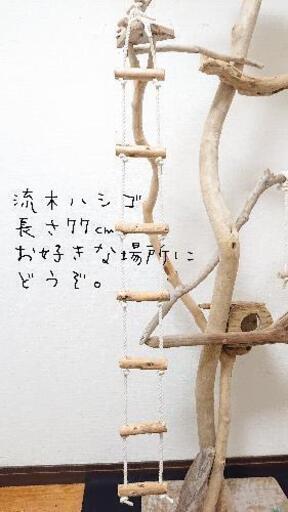 流木止まり木・バードタワー『癒しの森』高さ98cm 鳥用品