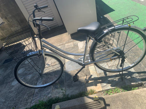 自転車 【福岡市内】値下げ！ママチャリ シルバー 26インチ 美品