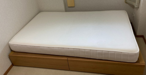 無印　収納付きベッド　セミダブル美品【最終値下げ】［取引中］