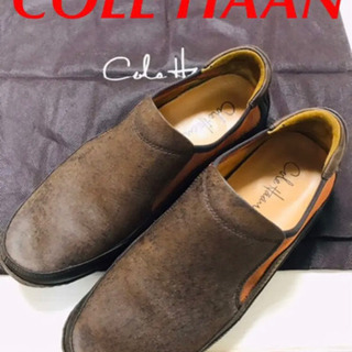 コールハーンの革靴　ブランド靴　メンズ　メッシュ　茶色　27.5cm