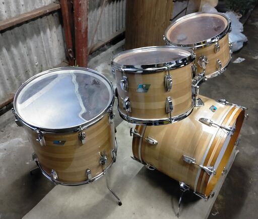 Ludwig Butcher Block Cortex 12,13,16,20 ドラムセット 1976年 B/Oバッジ ヴィンテージ