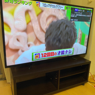 vizmark 50v ハイビジョン液晶テレビ 中古 2017年 テレビ台付き