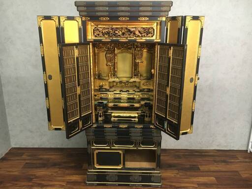 ⭕⭕⭕HR1/27　仏壇　金　仏具　セパレート　木瓜紋　鳳凰　木彫り　直接引き取り、自社配送限定⭕⭕⭕