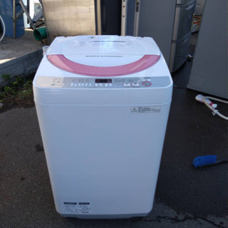 □配達可□SHARP 6.0kg洗濯機 2016年製 ES-GE60R-P 自動おそうじ槽