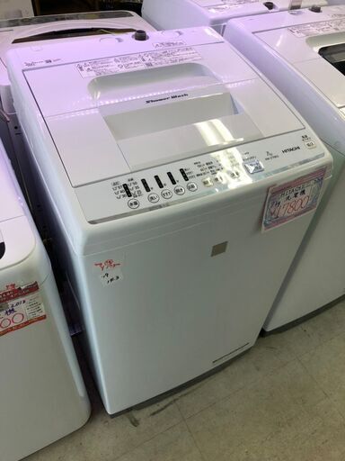 ☆中古 激安！　HITACHI　日立　7kg　全自動洗濯機　2019年製　NW-Z70E5型　【KBG047】　￥17,800！！