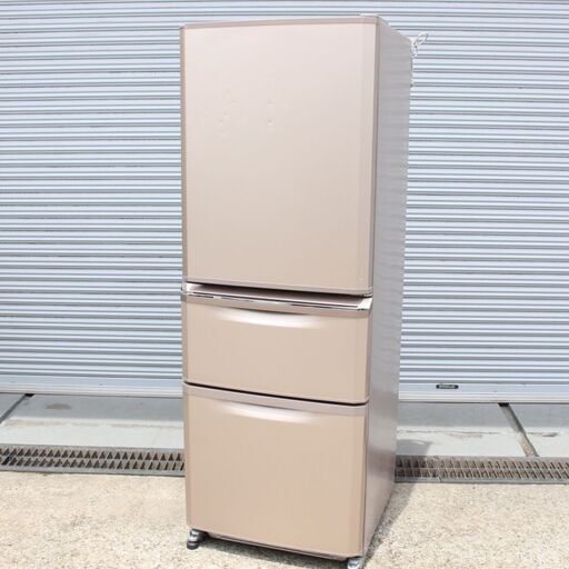 T414) MITSUBISHI 三菱 ノンフロン冷凍冷蔵庫 3ドア MR-C34A-P 335L 17年製 冷蔵庫 家電 キッチン