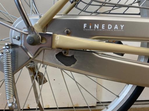 N002☆ブリヂストン製☆クリーム色・24インチ普通自転車☆防犯登録料込