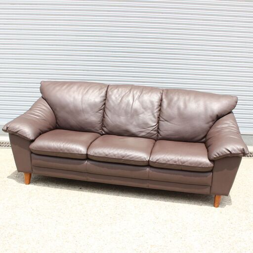 T428) italsofa イタルソファ 3人掛けソファ Natuzzi 本革 W153cm 3P 3シーター イタリア 高級 家具 インテリア ソファ