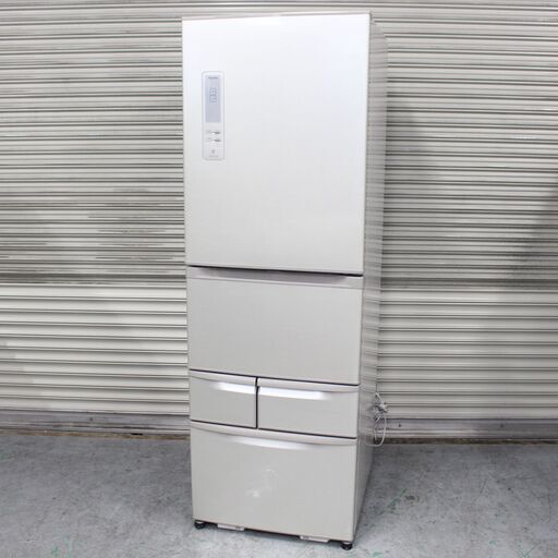 T438) TOSHIBA 東芝 ノンフロン冷凍冷蔵庫 5ドア GR-432GS 427L 2012年製 冷蔵庫 家電 キッチン
