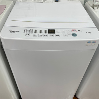 送料・設置込み　使用わずか洗濯機　4.5kg Hisense 2...