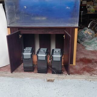 ☆引き渡し完了☆【水槽・ろ過器】 アクリル120×45×45 エーハイム 3台