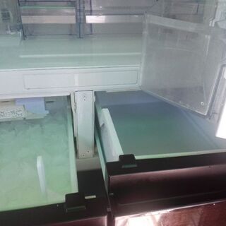 三菱 6ドア冷凍冷蔵庫 MR-JX52W-B 520L ウッドブラウン 美品 13年製