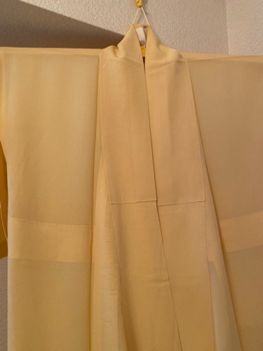 人気満点 絽の着物（黄色無地）と帯 レディース