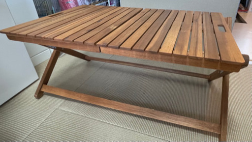 【ニトリ】　木製折りたたみローテーブル
