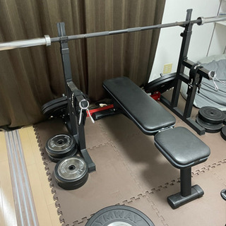 ホームトレーニング用品（バーベル、バーベルラック、ダンベル、ベンチ、懸垂台）