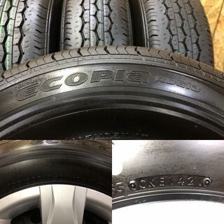 新車外し 2021年製【BS ECOPIA RD613 195/80R15 107/105N LT】【トヨタ 200系ハイエース 純正ホイール 6J6HPCD139.7+35】　(VTY286) クレジットカード QR決済可能