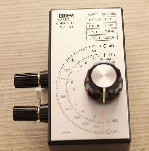 三田無線 DELICA デリカ VARIABLE CAPACITOR VC-740 目盛付バリコン VC-740 インダクタンス（0.06-1000uH）測定用 (J957sxY)