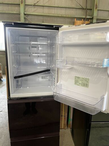 激安☆ 高年式/美品 SHARP/SJ-GW35F-R/ノンフロン冷凍冷蔵庫 350L 20年製 シャープ プラズマクラスター レッド 動作確認済