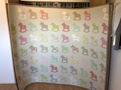 3枚セット(1枚でも可)ベビープレイマット ポニー＆フローリング（150×200cm）
