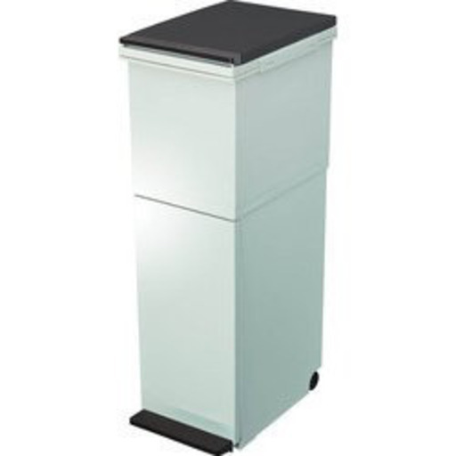 アスベル 分別ダストボックス パッキン付 ペダル2段スリム 38L ブラウン [分別ゴミ箱]