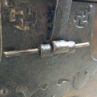 朝鮮最高級！【李朝家具】無垢材古鉄金具 半閉櫃