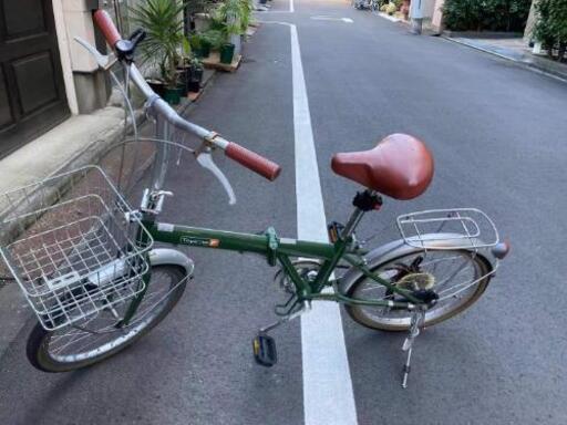 折りたたみ自転車 グリーン