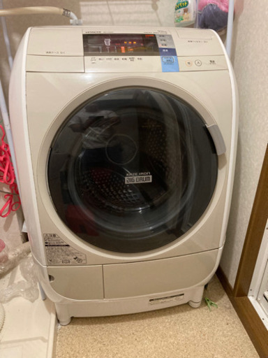 受渡者決定済】【作動状況】BD-V3600Ｌ HITACHI日立 ドラム 洗濯機