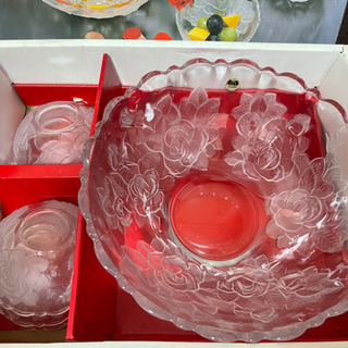 【ネット決済・配送可】ガラス 食器 ボール 小鉢 未使用品