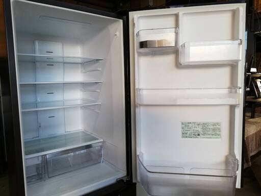 【071901】冷凍冷蔵庫　日立　R-K32JV(TD)型　2018年製　冷凍室66L　冷蔵室249L【引取限定】