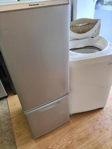 只今、商談中です。！！新生活お買い得セット！！シリーズ４８　パナソニック NR-B179W-S 　2ドア冷凍冷蔵庫 168L シルバー 2016年製・東芝　 AW-5G2　全自動洗濯機 5.0K　2015年製　2点セット！！