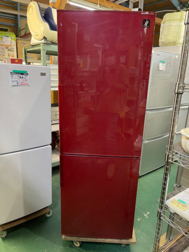 SHARP プラズマクラスター　2ドア冷蔵庫　2013年　SJ-PD27X-R 270L レッド　中古