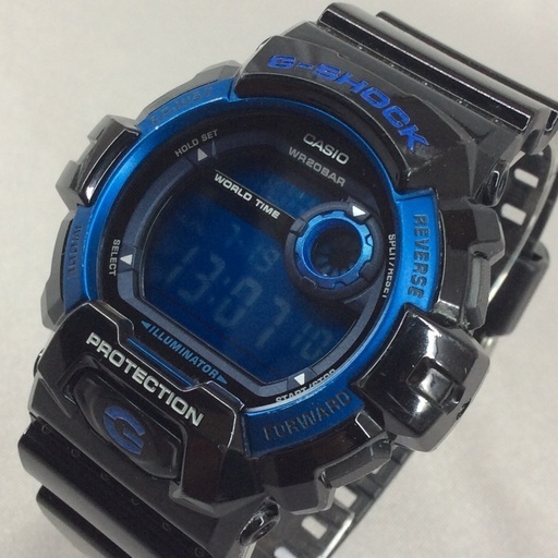 CASIO G-SHOCK ジーショック デジタルウォッチ腕時計 Gー8900A エナメル黒×青