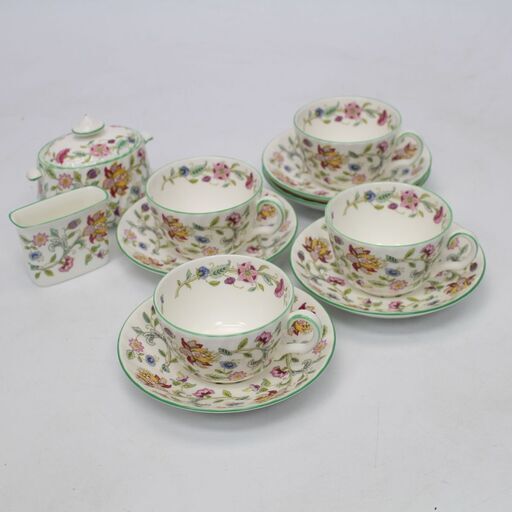 695)【美品】MINTON HADDON HALL 食器まとめ カップu0026ソーサー 4客