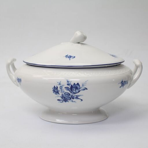 872)【美品・希少品】Richard Ginori ブルーフラワー スープ オーバル Sanova リチャードジノリ