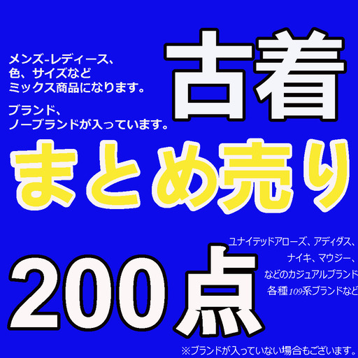 古着卸【まとめ売り200点】春夏物多め メンズ・レディース混載 人気ブランド トップス パンツ ボトムス【オークション可】店頭買取 品質 卸 仕入 格安 大量