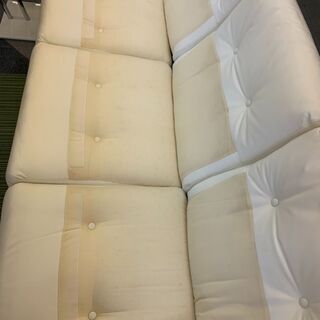 【カグマニア】【引き取り限定】イタリア製　総本革ソファー3点set