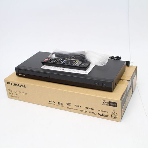 022)【高年式】FUNAI ブルーレイディスクレコーダー FBR-SW530 2020年製 DVDレコーダー フナイ 箱付き