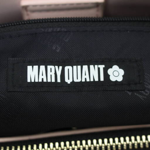 t123)MARY QUANT トートバッグ ブラック ピンク ハンドバッグ レディース マリークヮント マリクワ 黒