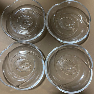 【ネット決済】白鶴　HOYA クリスタル　ガラス小皿　４枚セット